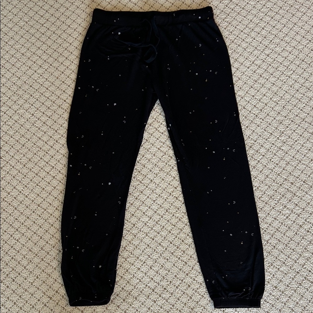 Z Supply Black Track Pants with White Speckles